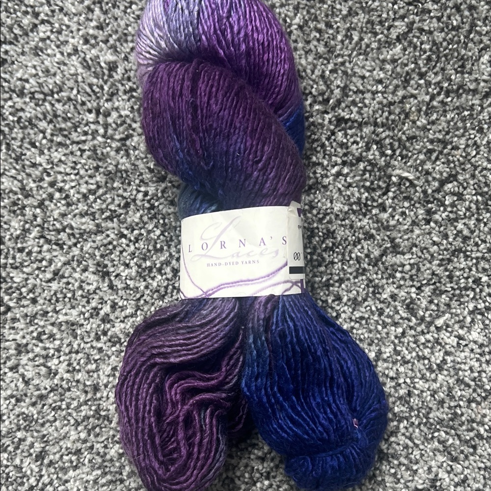 Lorna's Lace’s Lion &  Lamb Hand-Dyed Yarn - Purple & Blue 701 Purple Club